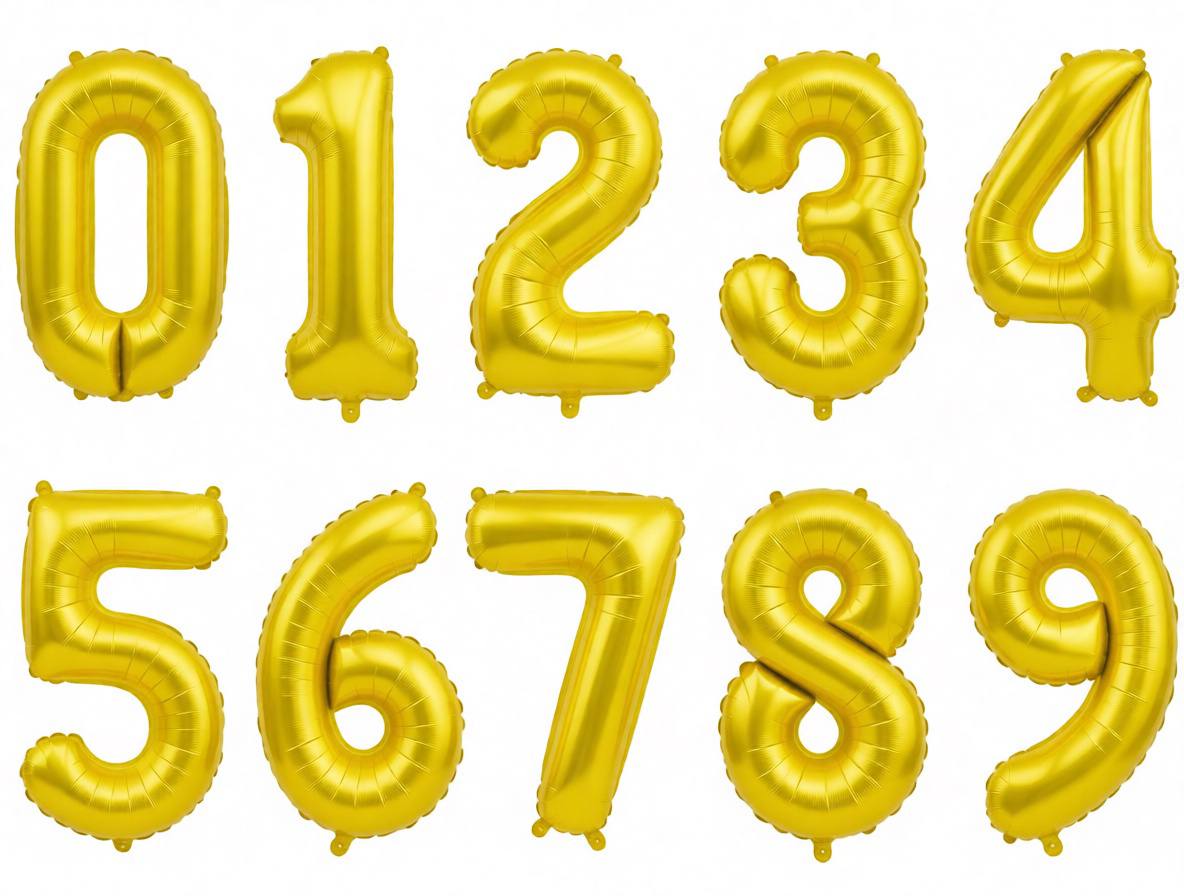Гелиевые шары «Цифры желтые»